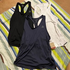 Pack of Three Reebok and Adidas Racerback Tanks